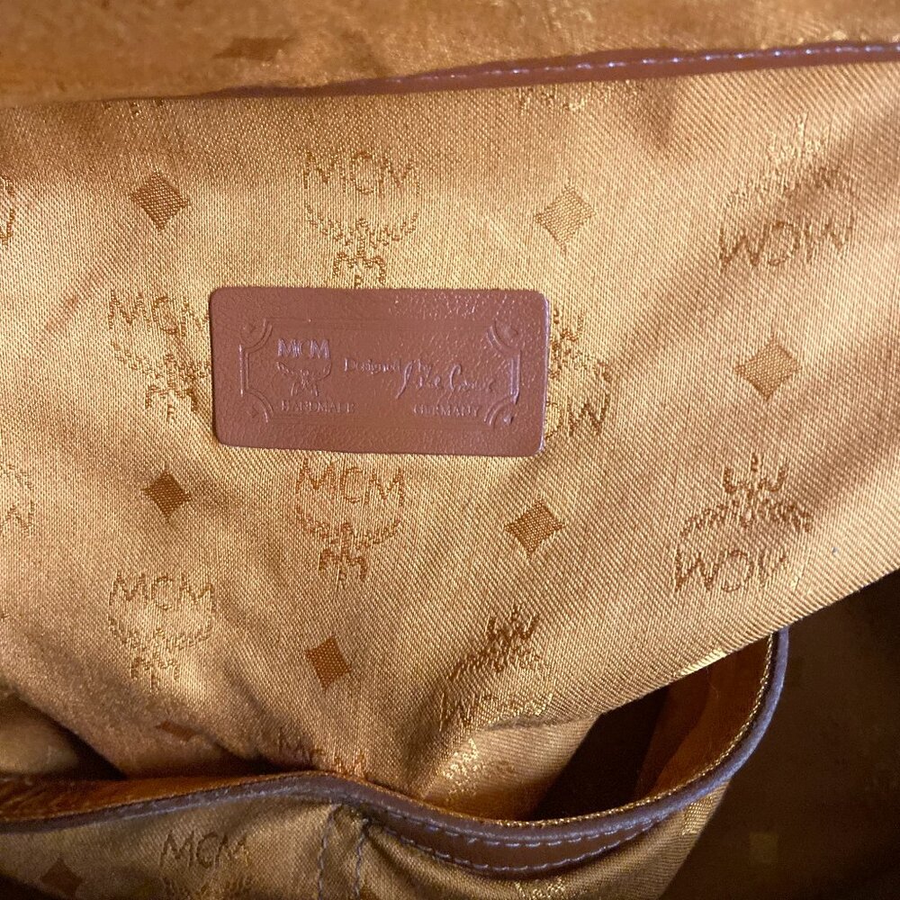 Authentic Mcm Monogram Leather Large Suitcase Tra… - image 8